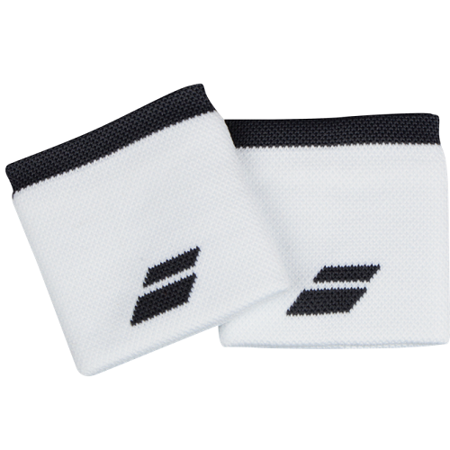 Пара напульсников Babolat Logo Wristband White/Black