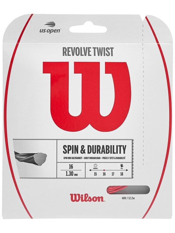 Теннисная струна Wilson Revolve Twist - красный (12.2 м) уп