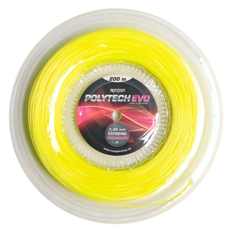 Теннисная струна Topspin Polytech Evo String Reel - Neon Yellow 12m