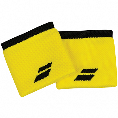 Пара напульсников Babolat Logo Wristband Blazing Yellow/Black