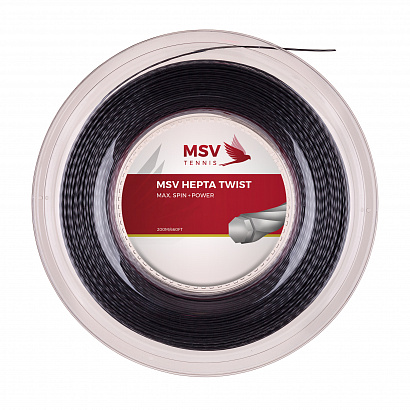 Теннисная струна MSV Hepta Twist (черный) нарезка 12м