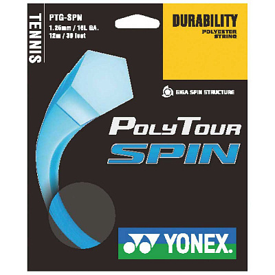 Теннисная струна Yonex PolyTour Spin (голубой) 12м нарезка